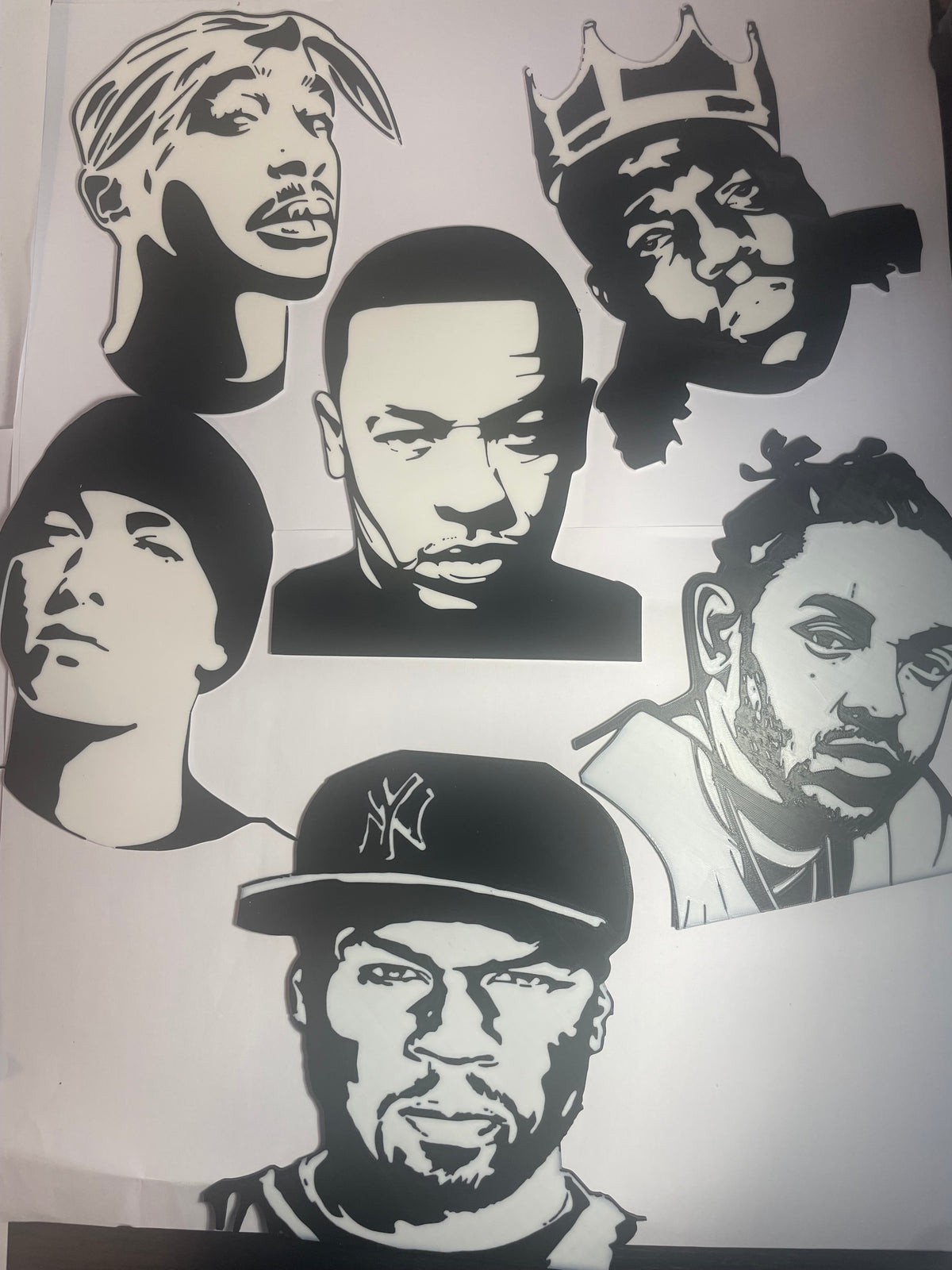 2pac Inspired Hip Hop Legends 3D Wall Art