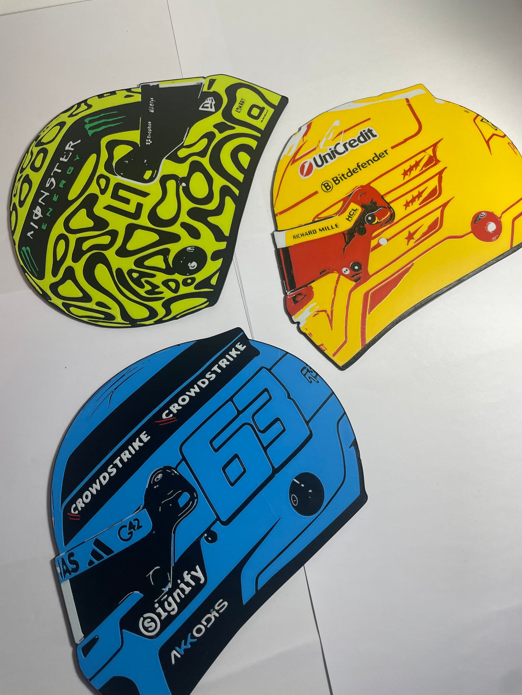 Lando Norris F1 helmet 3D wall art