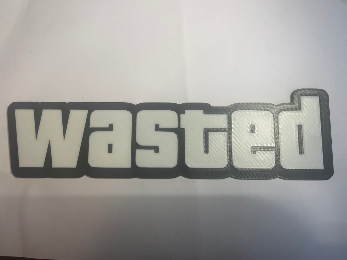 Grand Theft Auto Wasted logo 3D wall art