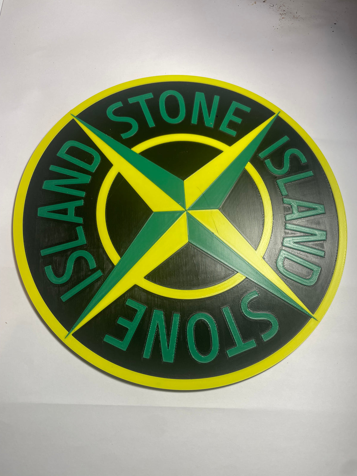 Stone Island logo 3D wall art