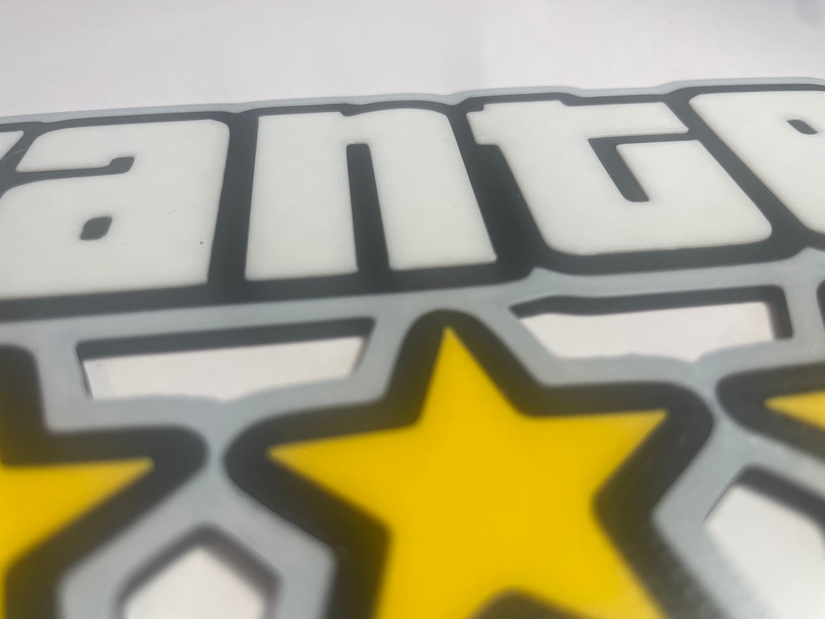 Grand Theft Auto Wanted logo 3D wall art