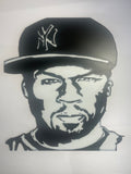 50 cent Inspired Hip Hop Legends 3D Wall Art
