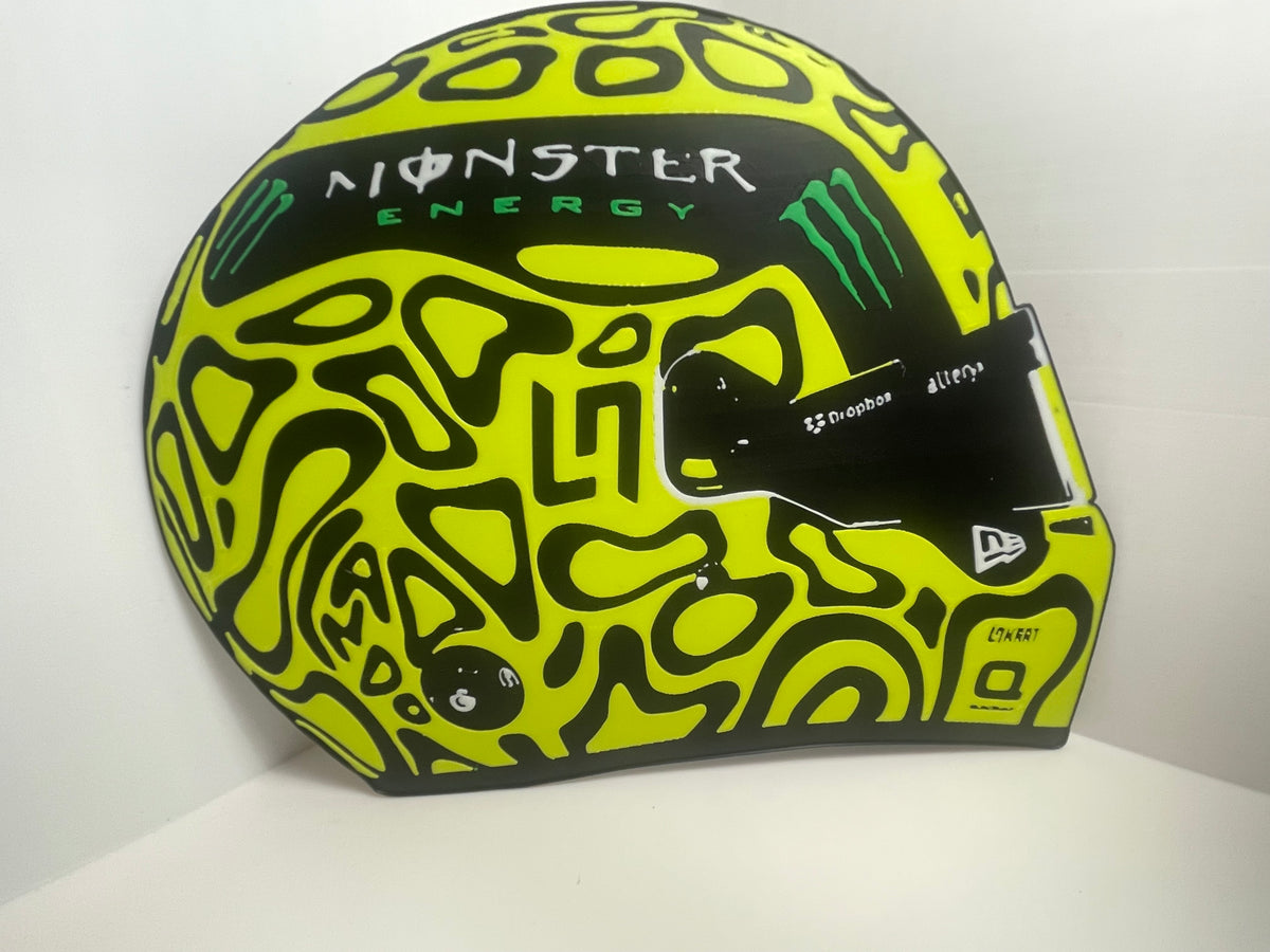 Lando Norris F1 helmet 3D wall art