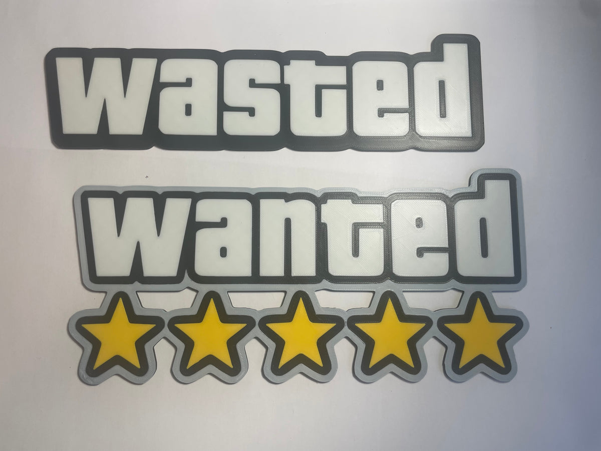 Grand Theft Auto Wanted logo 3D wall art