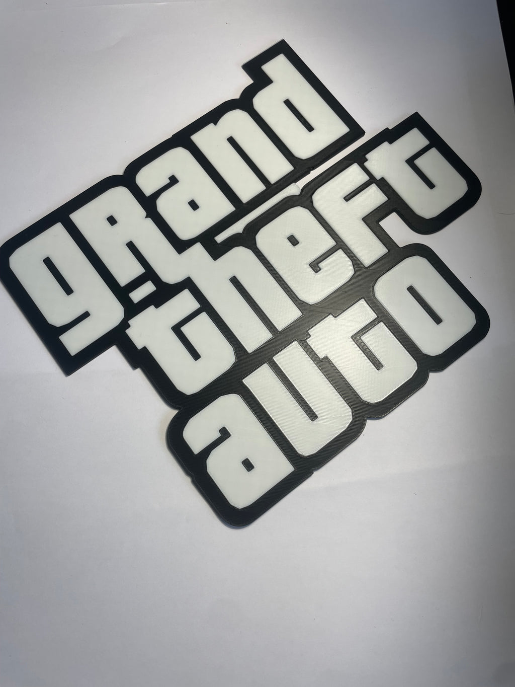 Grand Theft Auto logo 3D wall art