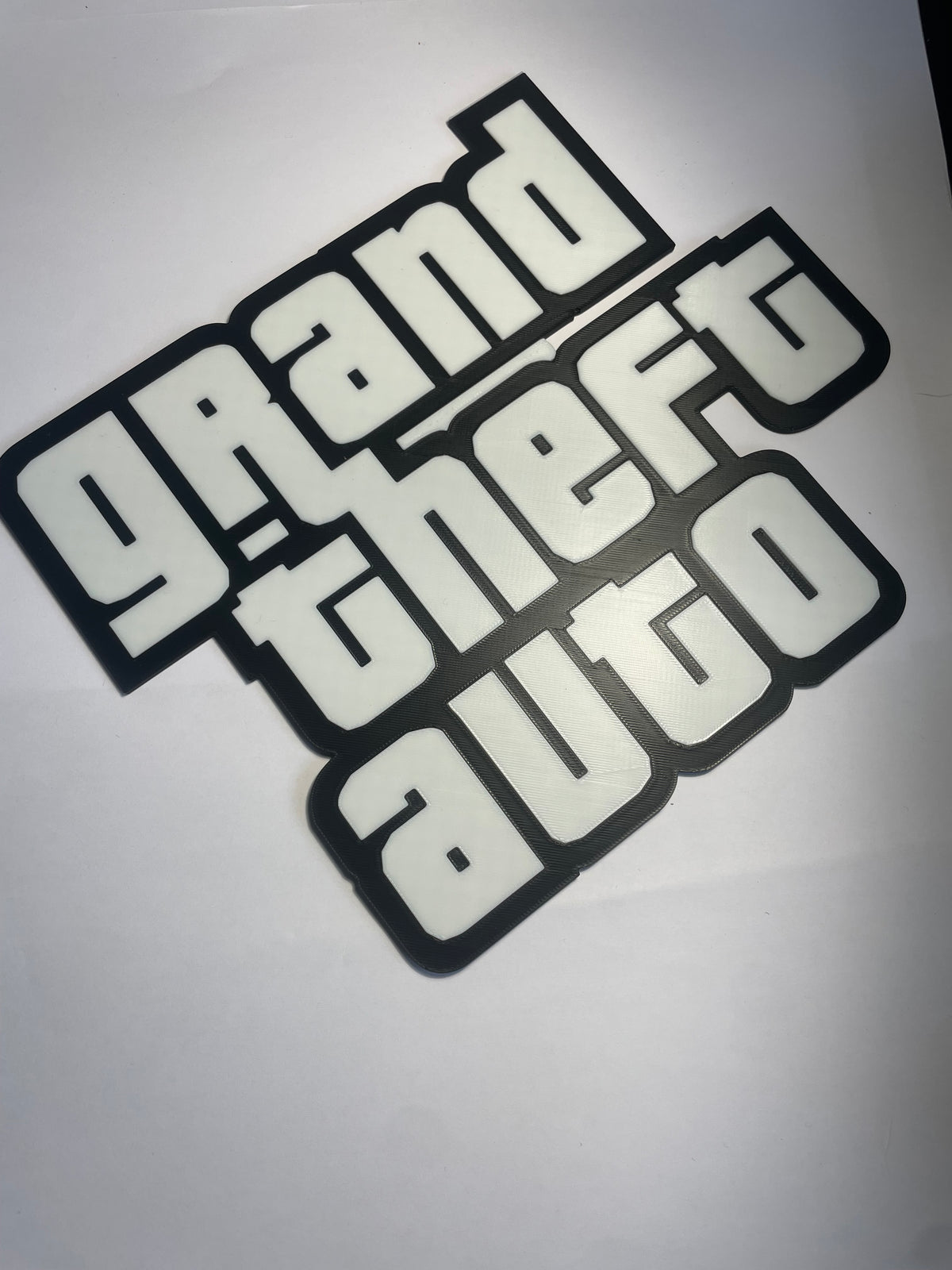 Grand Theft Auto logo 3D wall art
