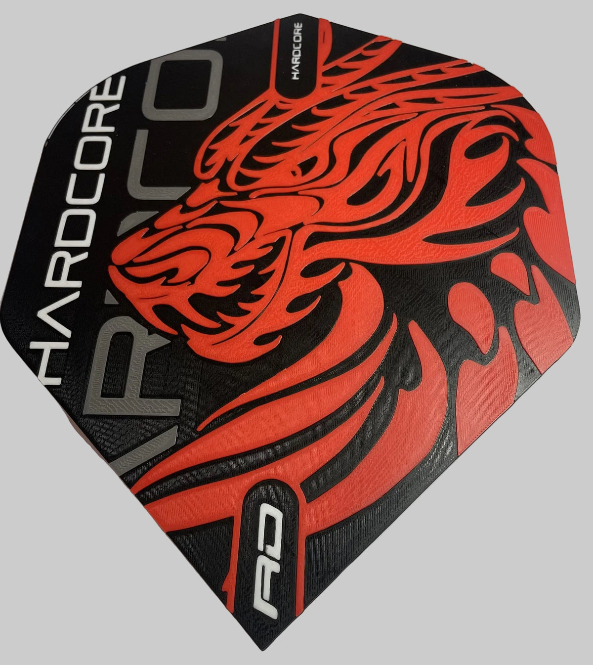 RD Hardcore Dragon dart flight in black and red